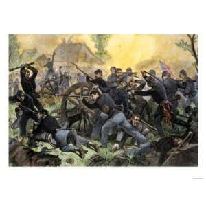 Union Troops under General Ulysses S. Grant Recapturing Artillery 