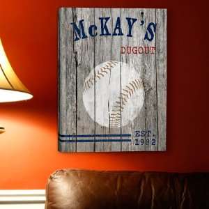  Baseball Man Cave Canvas   Personalized 