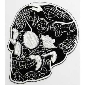 SALE Cheap 3 x 3.6 Skull Tattoo Clothing Jacket Shirt Embroidered 