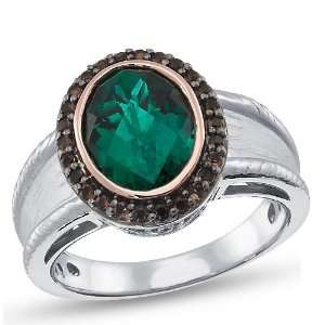  Matisse, Sterling Silver, Lab Created Emerald Ring 