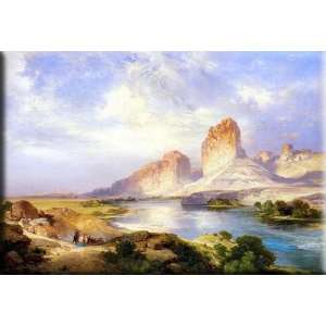   River, Wyoming 30x21 Streched Canvas Art by Moran, Thomas Home