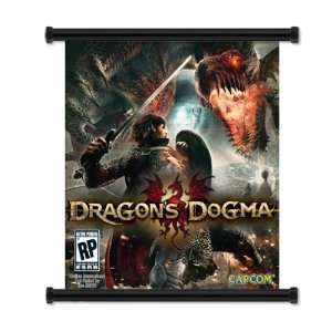  Dragons Dogma Game Fabric Wall Scroll Poster (16 x 17 