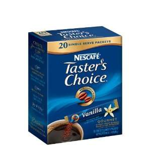 Tasters Choice Vanilla Instant Coffee, 20 count Sticks (1 Pack of 20 