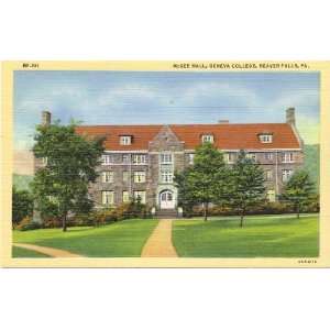   Vintage Postcard McGee Hall Geneva College Beaver Falls Pennsylvania