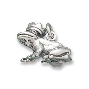  Sterling Silver Frog Prince Charm Measures 10x17mm 