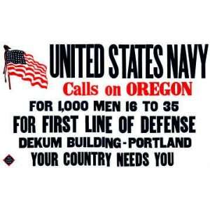  United States Navy calls on Oregon 20x30 poster