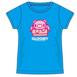 Gloomy Bear In The Box Womens Blue Anime T Shirt  