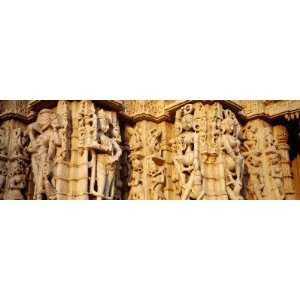  Sculptures Carved on a Wall of a Temple, Jain Temple 