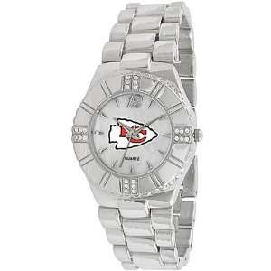   Chiefs Womens Metal Link Bracelet Watch with Mother of Pearl Dial