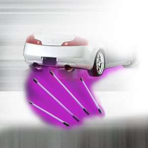  Purple Neon Underbody Under Car Kit Light 4Pcs Universal 