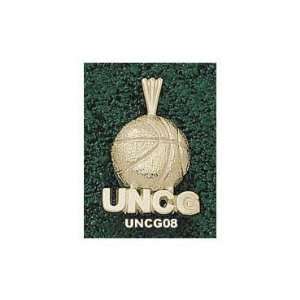   Spartans Solid 10K Gold UNCG Basketball Pendant: Sports & Outdoors