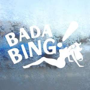  Bada Bing Sopranos White Decal Strip Bar Window White 