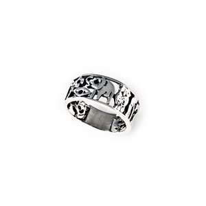  Pracha Silver Good Luck Lucky Band Ring   Size 9 Jewelry