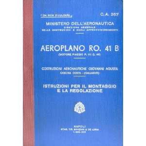  IMAN Romeo Ro.41 Aircraft Maintenance Manual   1939 iman Books