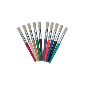  Leonard Inc., Brushes  Stubby Round, Assorted Colors (Red/Blue/Green 