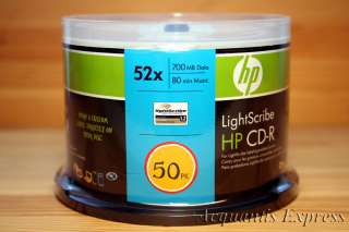 HP CD R Lightscribe 52X Blank Disc Media x 100 v.1.2*  