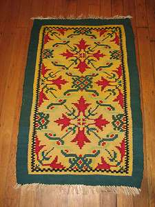 Estate Antique Rug European Kilim carpet circa 1930s Textile  