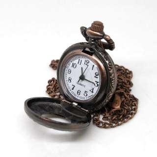 Vintage Antique Pocket Watch Pendant Fob Chain Necklace  