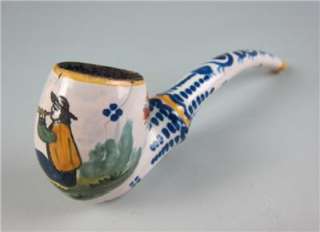   QUIMPER PIPE Art Pottery HR Henriot FRENCH FAIENCE Tobacco Antique