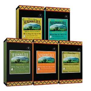  Madura Five Flavors Green Tea Variety Kit: Health 