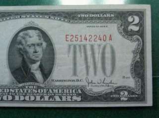   Crisp Uncirculated RED SEAL. Great Centering Old US Currency  