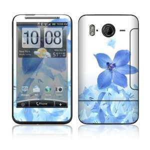  HTC Desire HD Skin Decal Sticker   Blue Neon Flower 