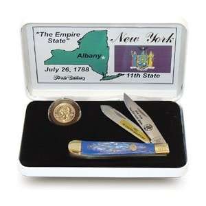 Mint State Quarter Series New York Knife Coin Set:  