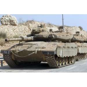 The Merkava Mark IV main battle tank of the Israel Defense Force. by 