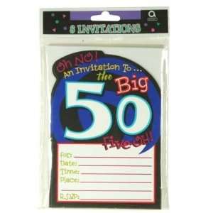  OH NO THE BIG 50 PARTY INVITATIONS PKG OF 8: Health 