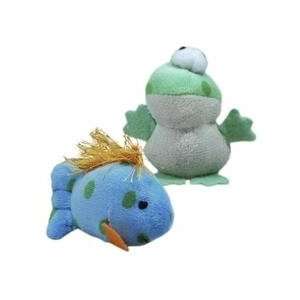   Multi Pet Look Whos Talking For Cats Plush Frog 1.25in: Pet Supplies