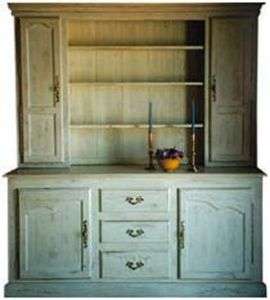 FRENCH HUTCH China Cabinet Distressed Antique European Reproduction 