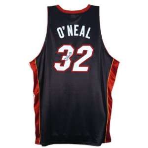 Shaquille ONeal Miami Heat Autographed Black Jersey:  