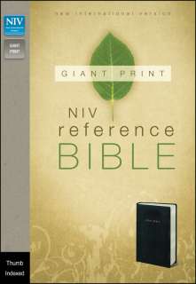 NIV Reference Bible Giant Print Black Leather Look Thumb Indexed Large 