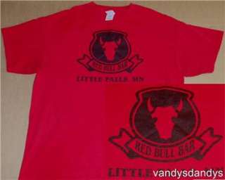 red BULL bar shirt LITTLE falls MN army NATIONAL guard  