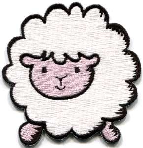 Sheep lamb ewe fun retro applique iron on patch S 206  