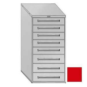 Equipto 30Wx59H Modular Cabinet 8 Drawers W/Dividers, Keyed Alike 