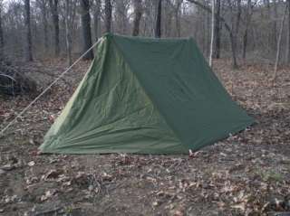 New Complete Shelter Half Tent 2 Man Pup US Military USGI Surplus OD 
