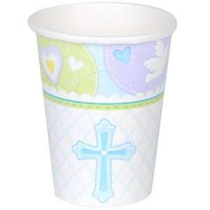   Lets Party By Amscan Sweet Blessing Blue 9 oz. Cups 