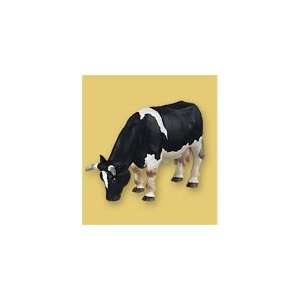  : BLACK & WHITE GRAZING COW with BELL Farm Animals PAPO: Toys & Games