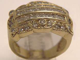 3000   14k YELLOW GOLD 1.50ct CHANNEL SET DIAMOND RING  