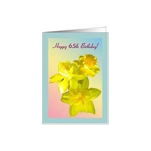   Card Beautiful Daffodils on Pastel Background Card Toys & Games