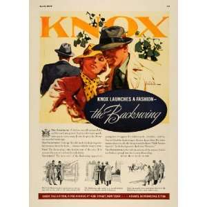  1937 Ad Knox Mens Backswing Hats Polo Jay Hyde Barnum 
