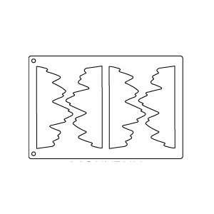  Tuile Template, Mountains 8.5 x 3.5, 4/Mat
