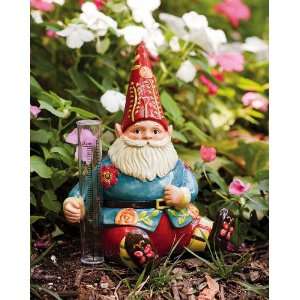  GNOME Garden Statue Rain Gauge Resin Colorful!: Everything 