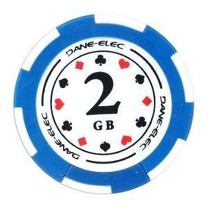  Dane Elec Poker Mate 2GB USB 2.0 Flash Drive   Perfect 