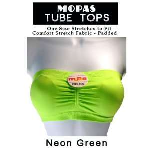  Tube Tops   Neon Green   Stretch to fit 