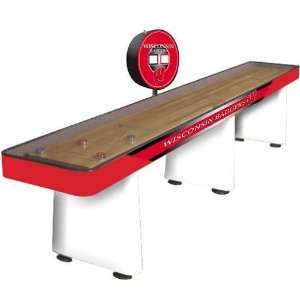 Wisconsin Badgers New Pro 14ft Shuffleboard Table  Sports 