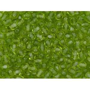  Fire Polished Bead 4mm Olivine (100pc Pack) Arts, Crafts 