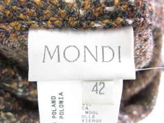 MONDI Brown Wool Turtleneck Sweater Top Size 42  