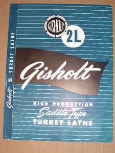 Vtg Gisholt Machine Co Catalog~2L Turret Lathe~Tool 55  